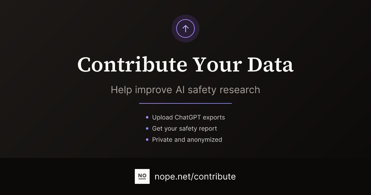 Contribute Code Contribute Data | NOPE